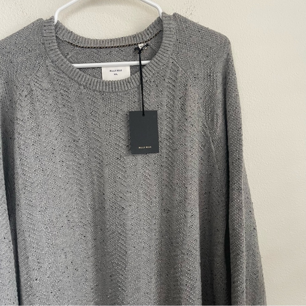 Billy Reid Heirloom Herringbone Speckled Sweater Pullover